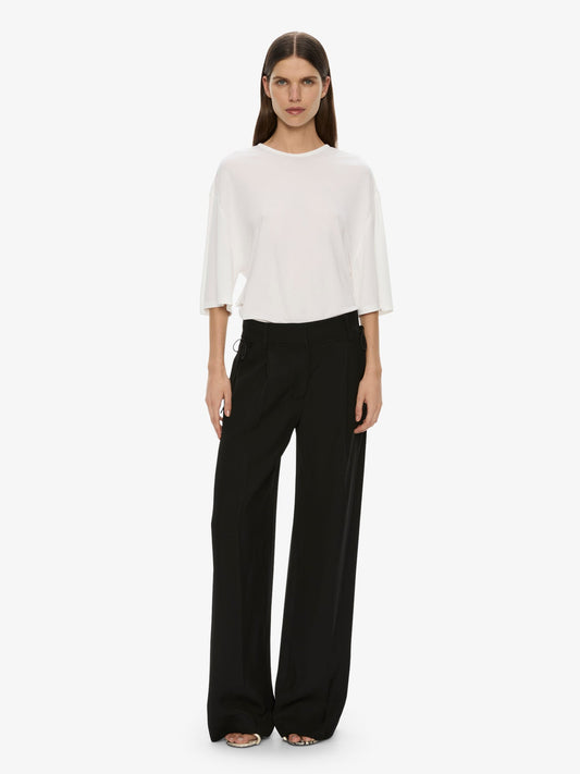 Image of a model wearing Pants. Product name - Marli Trouser in Black colour by brand - CHRISTOPHER ESBER