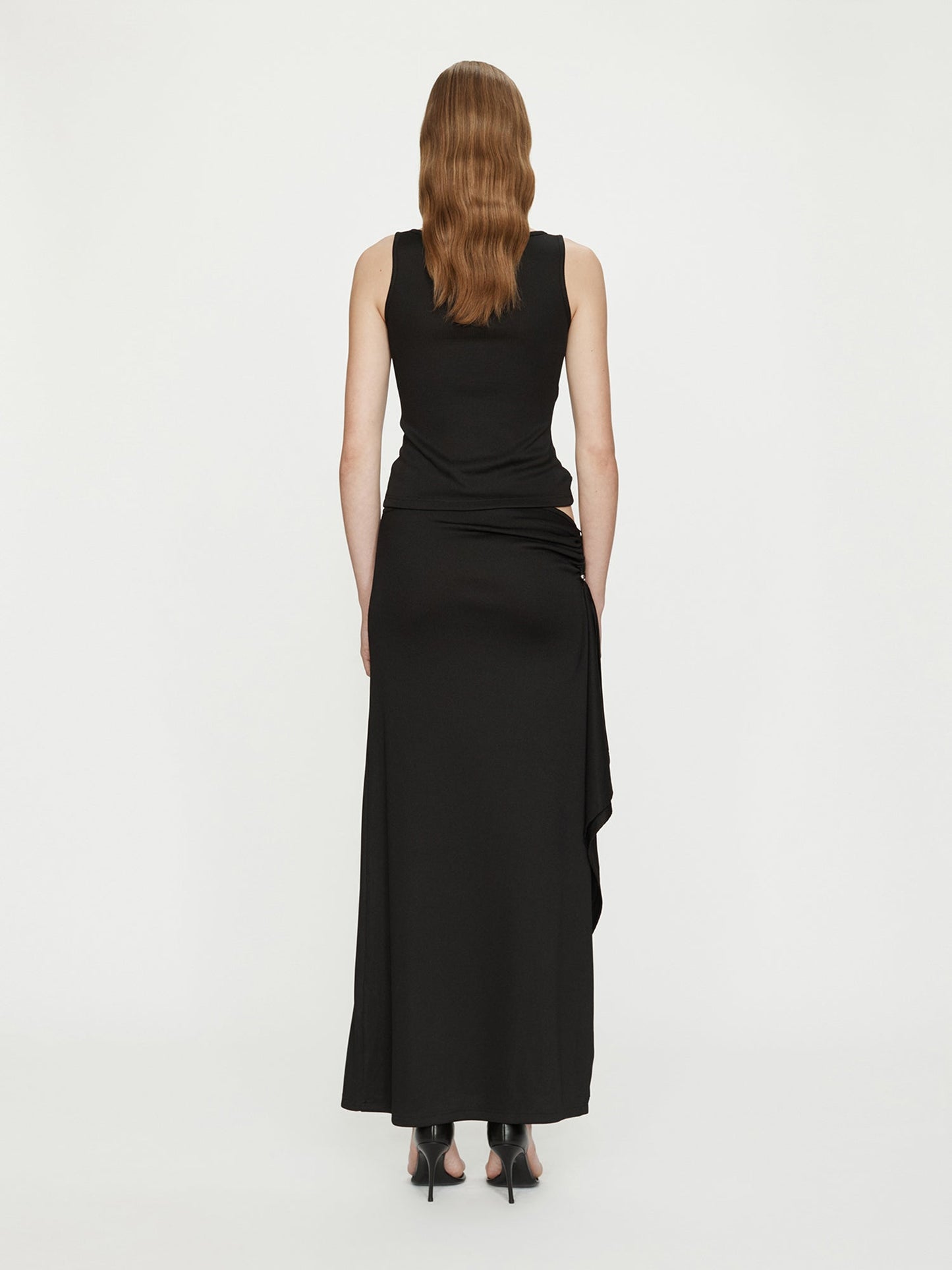 CHRISTOPHER ESBER Crystal Pendant Cascade Skirt (Black)