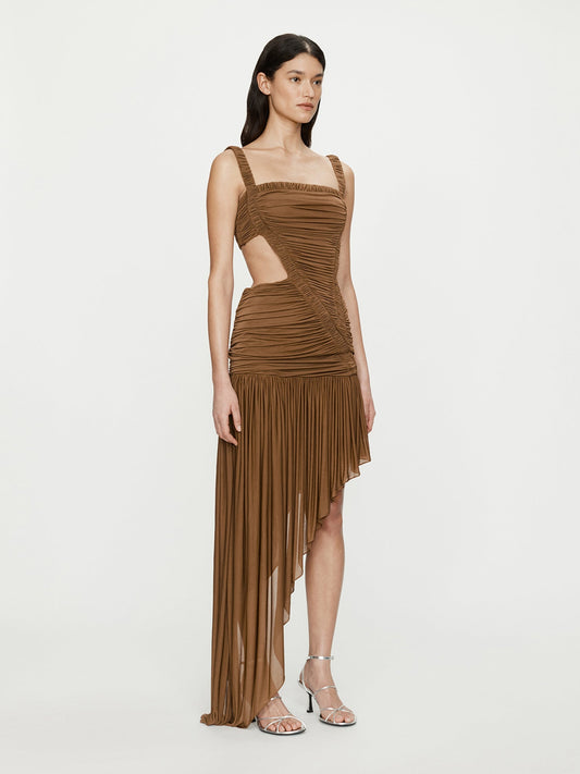 CHRISTOPHER ESBER Orion Swept Skirt (Russet)