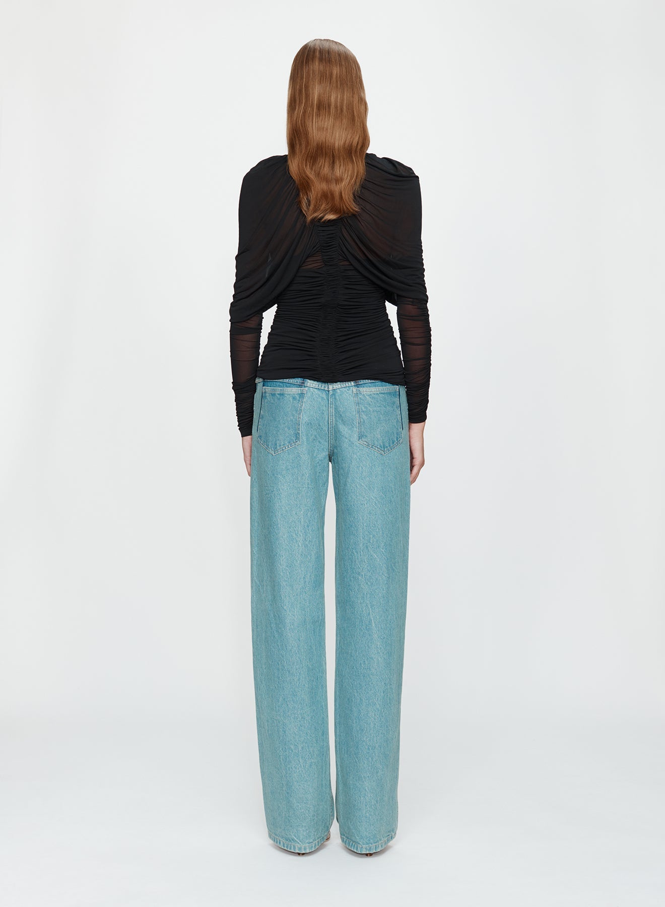 CHRISTOPHER ESBER Orion Long Sleeve Plunge Top (Black)