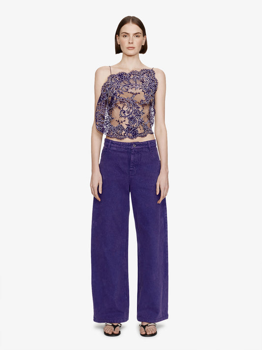 CHRISTOPHER ESBER Iris Floating Lace Cami (Viola)