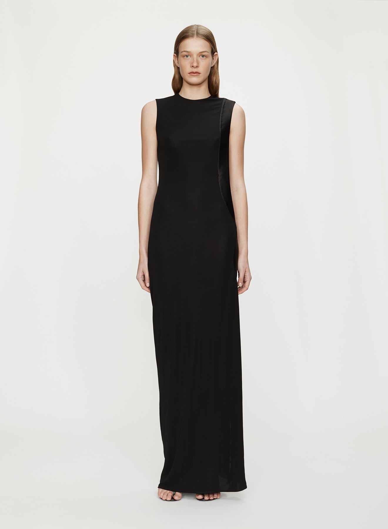 CHRISTOPHER ESBER Infinity Cutaway Satin Trimmed Dress (Black)