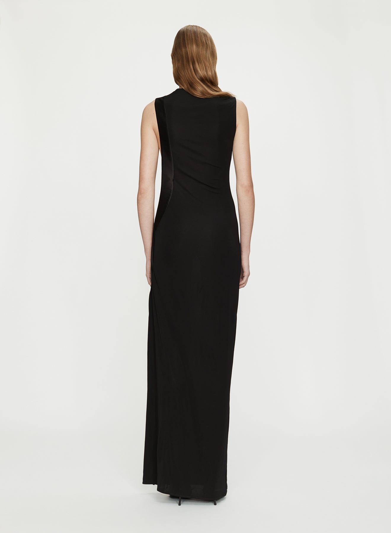 CHRISTOPHER ESBER Infinity Cutaway Satin Trimmed Dress (Black)