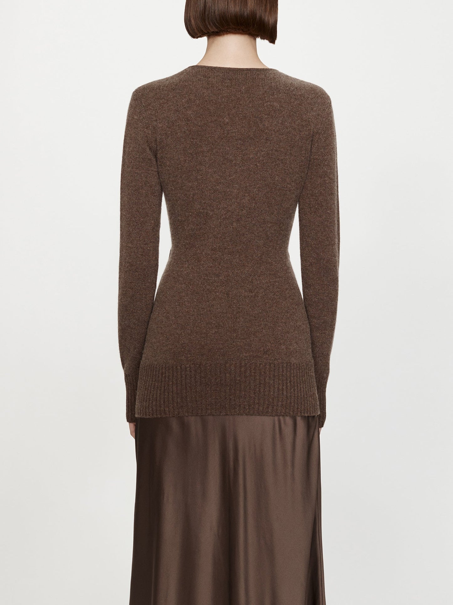 CHRISTOPHER ESBER Orbit Ruched Monument Long Sleeve Dress (Umber)