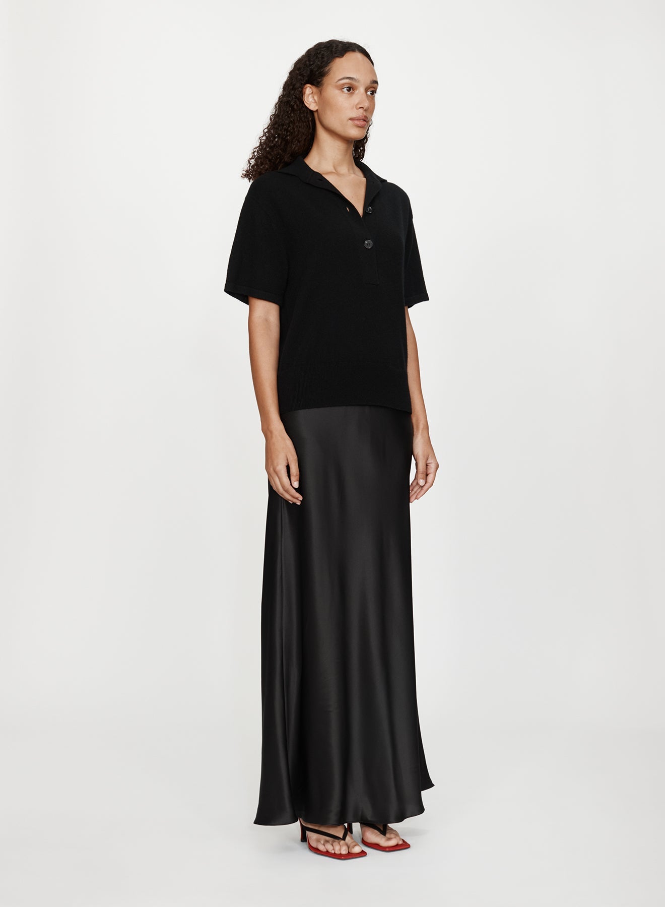 CHRISTOPHER ESBER Monument Polo Tee Dress (Black)