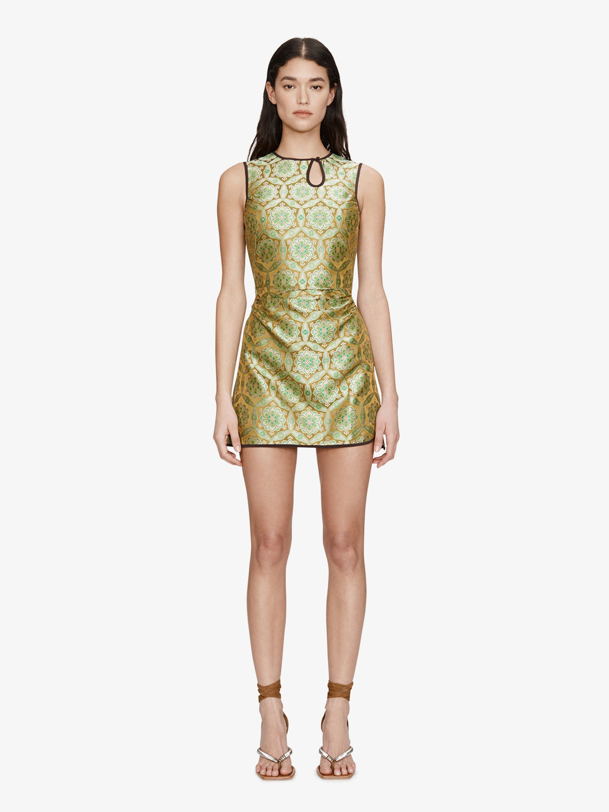 Image of Dresses. Product name - Palmira Loophole Mini Tank Dress in Print colour by brand - CHRISTOPHER ESBER