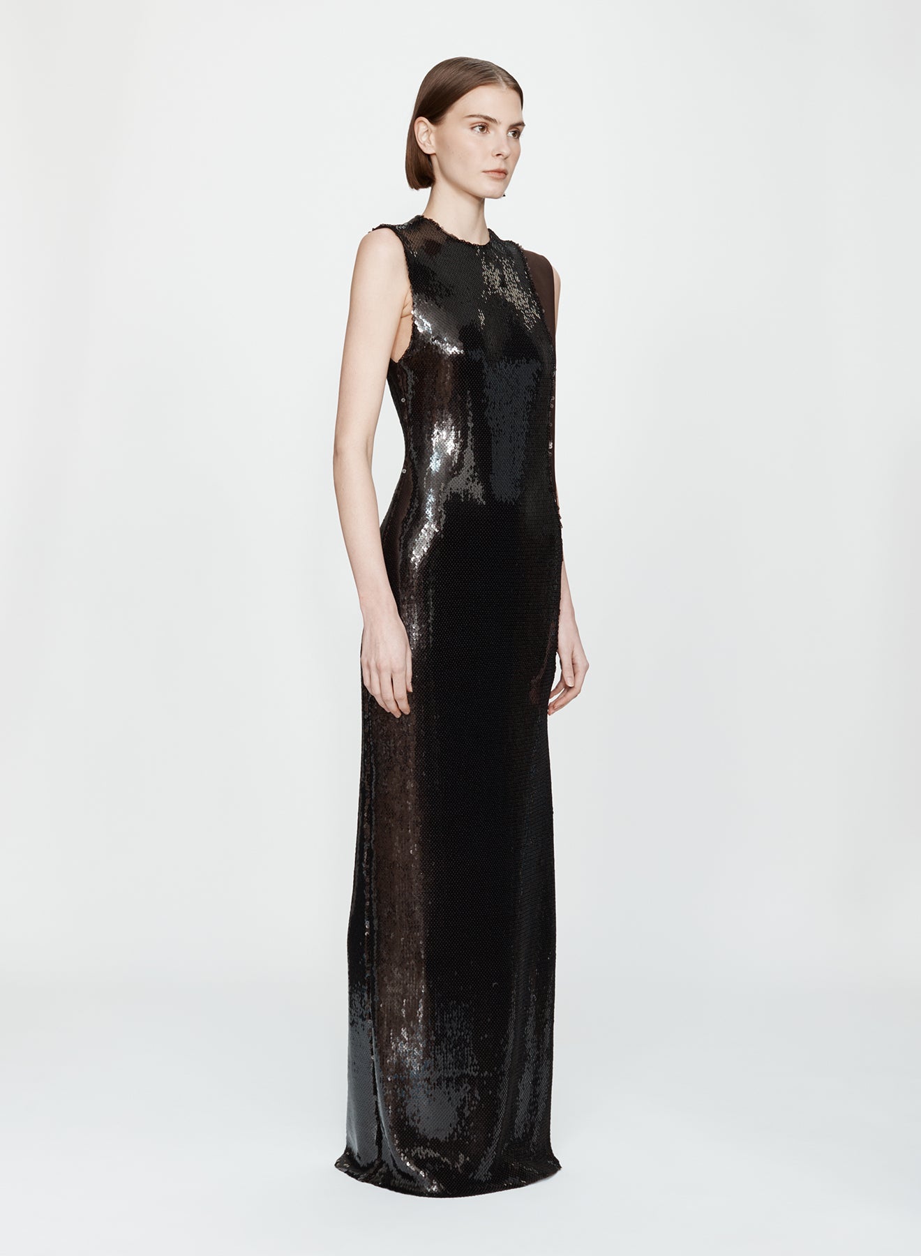 CHRISTOPHER ESBER Opaline Sequin Infinity Cutaway Dress (Umber)