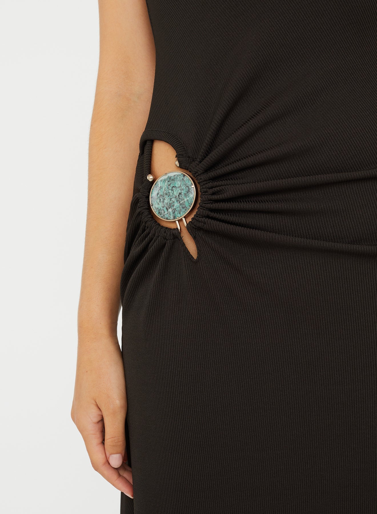 CHRISTOPHER ESBER Mineral Stone Hollow Tee Dress (Carbon)