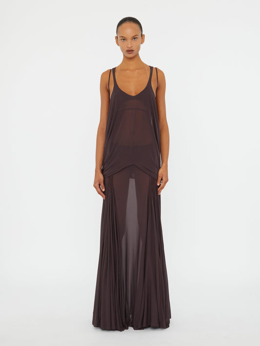 Image of Dresses. Productname: CHRISTOPHER ESBER Solea Suspension Knot Tank Dress in Malbec colour by brand - CHRISTOPHER ESBER
