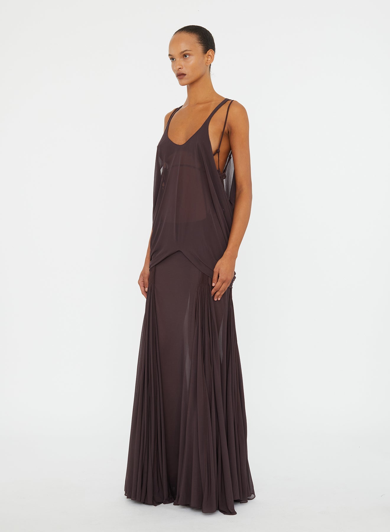 CHRISTOPHER ESBER Solea Suspension Knot Tank Dress (Malbec)