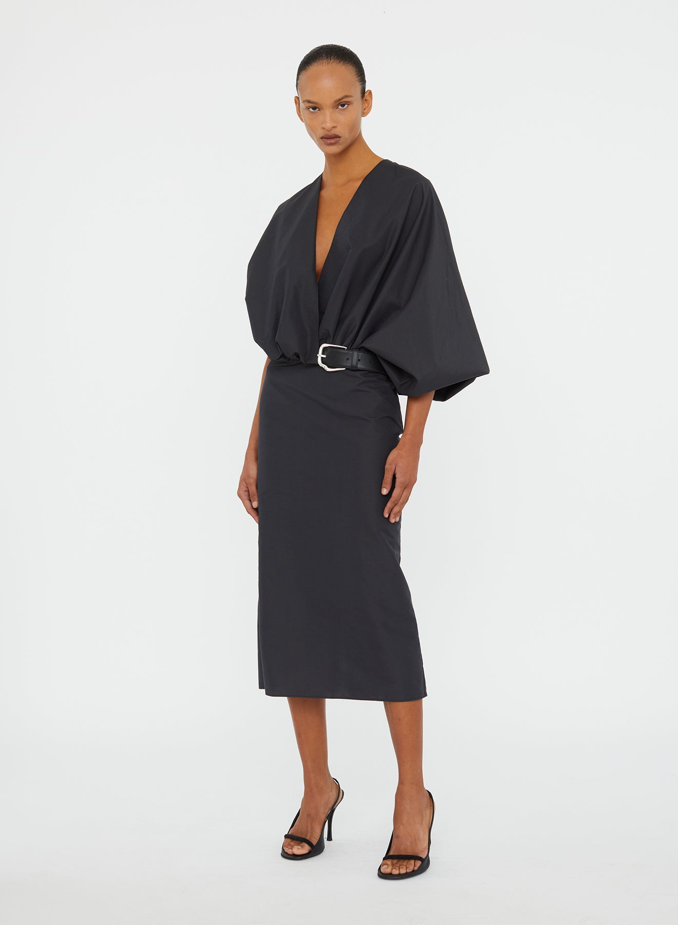 CHRISTOPHER ESBER Swaddled Taffeta Dress (Carbon)