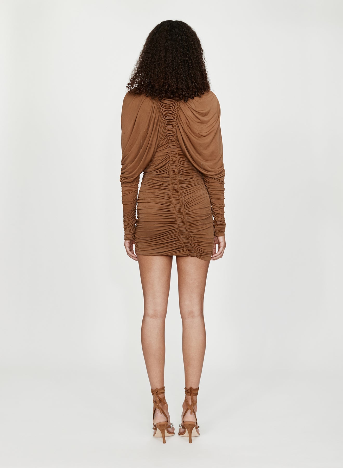 CHRISTOPHER ESBER Orion Long Sleeve Mini Dress (Russet)
