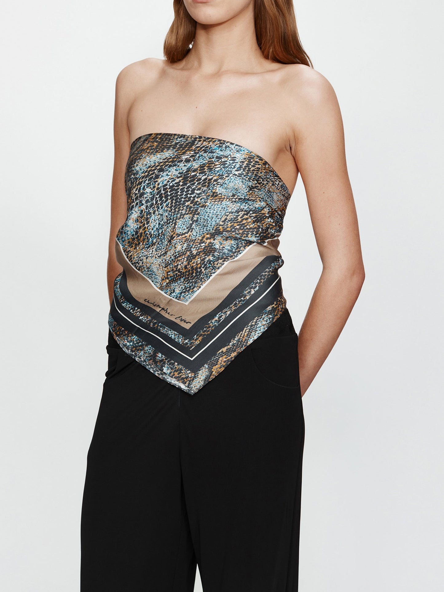 CHRISTOPHER ESBER Silk Scarf (Serpent)