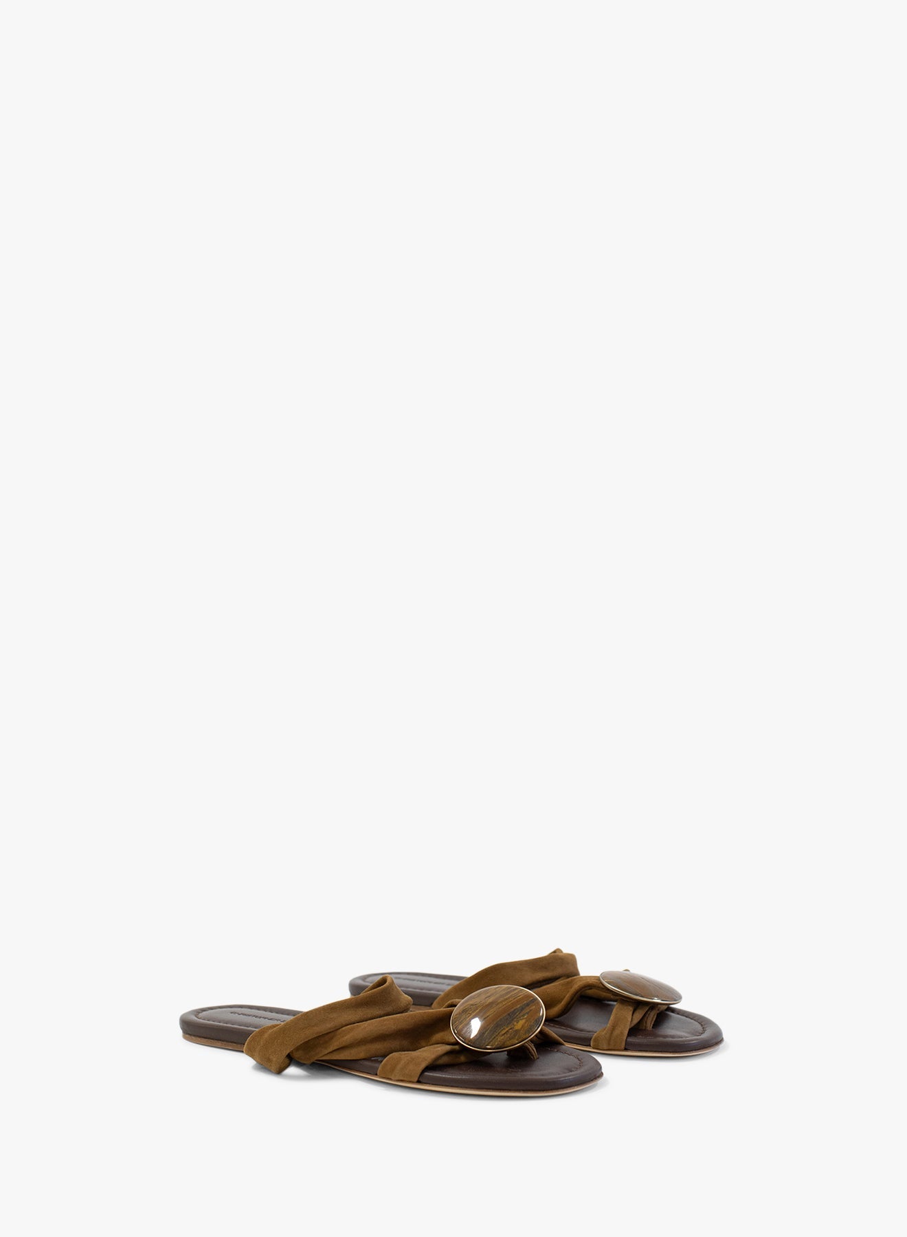 CHRISTOPHER ESBER Doma Stoned Crossover Suede Flat (Iron)