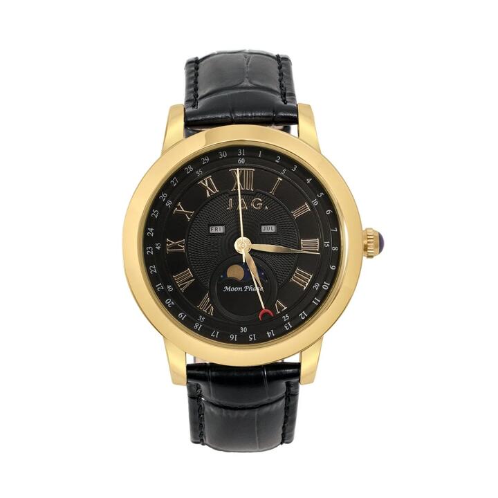 Image of Watches. Productname: Jag Mosman Black and Gold Men's Watch J2775A in Watch colour by brand - JAG