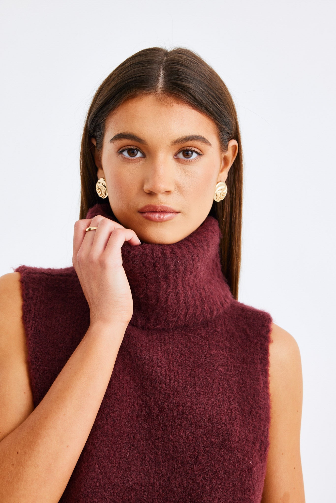 SNDYS WINNIE SLEEVELESS KNIT TOP (Cherry)