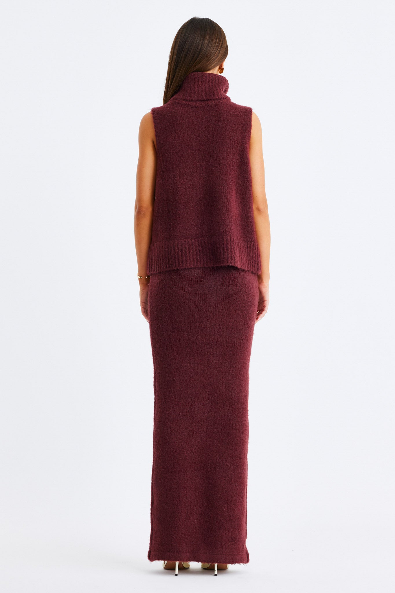 SNDYS WINNIE SLEEVELESS KNIT TOP (Cherry)
