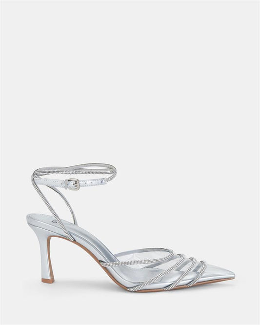 Image of Sandals. Product name - Zazkia Women's Fast Fashion SILVER Novo Sandals in Silver colour by brand - NOVO