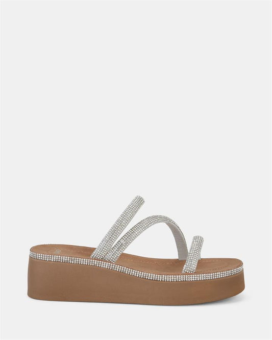 Image of Sandals. Product name - Savona Women's Thongs SILVER Novo Thongs in Silver colour by brand - NOVO