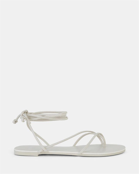 Image of Sandals. Product name - Trieste Women's Strappy Flat PORCELAIN Novo Sandals in Porcelain colour by brand - NOVO