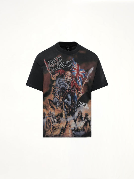 REPRESENT Iron Maiden Steed T-Shirt (Stained Black)