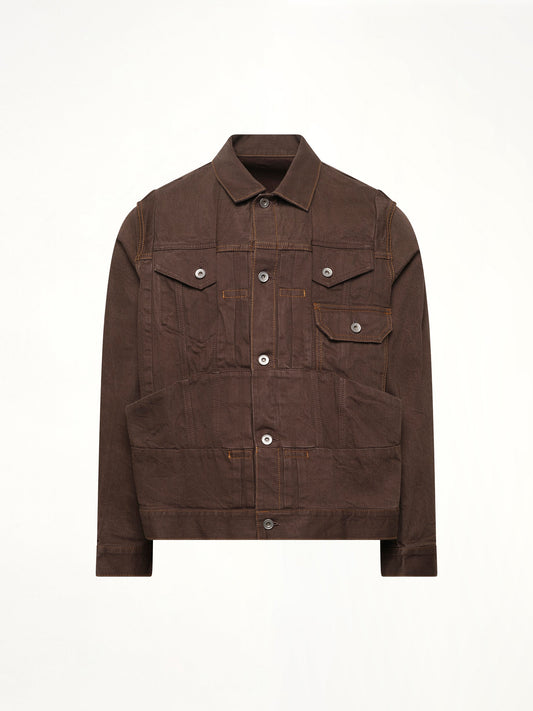 SACAI Denim Jacket (Brown)