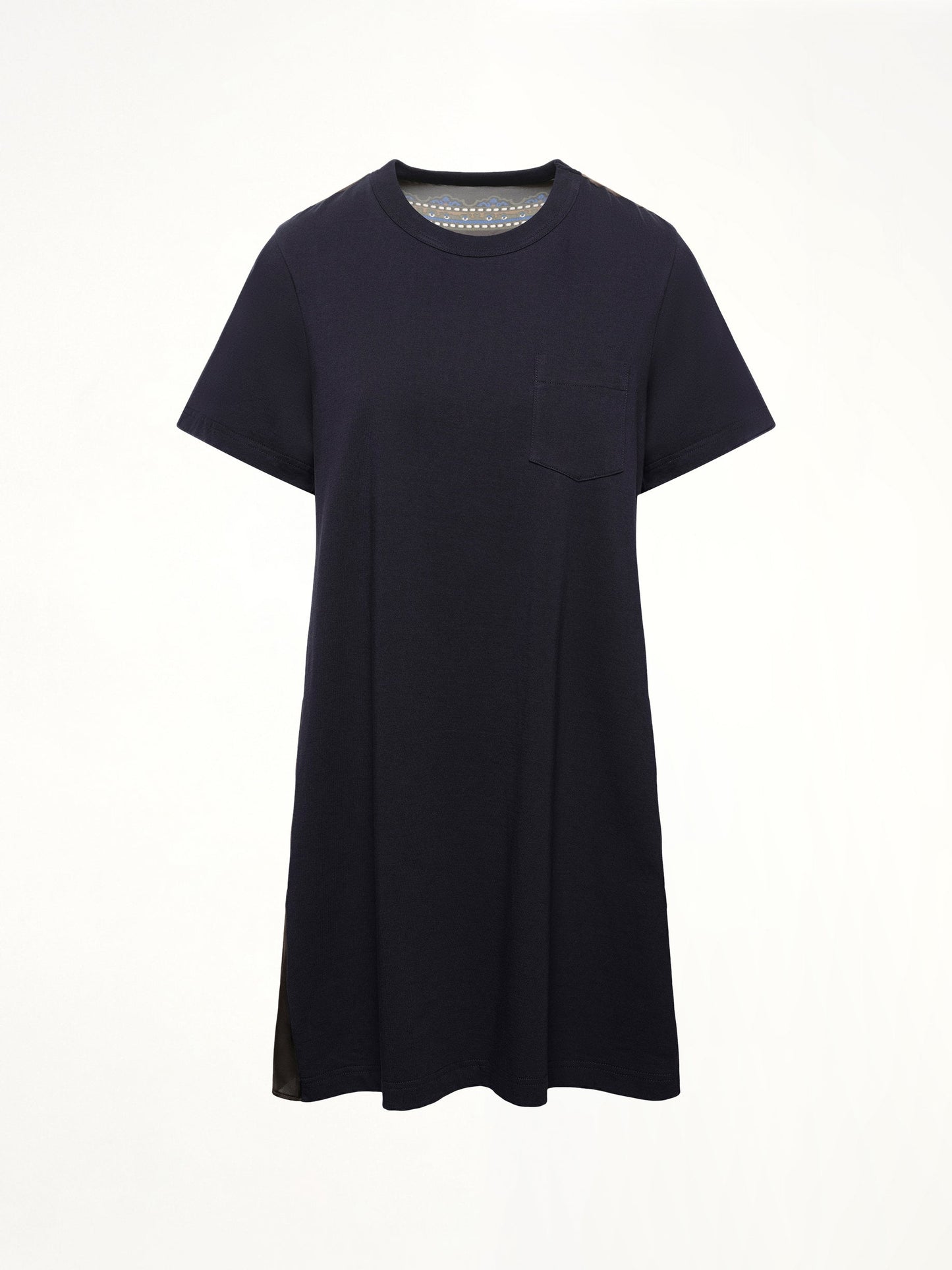 SACAI Paisley Print x Cotton Jersey Dress (Navy)