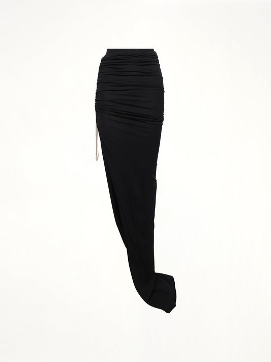 RICK OWENS DRKSHDW Soft Edfu Long Skirt (Black)