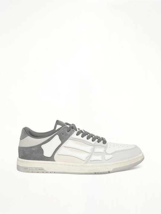 Image of Sneakers. Productname: AMIRI Distressed Skeleton Low Top Sneaker in GREY colour by brand - AMIRI