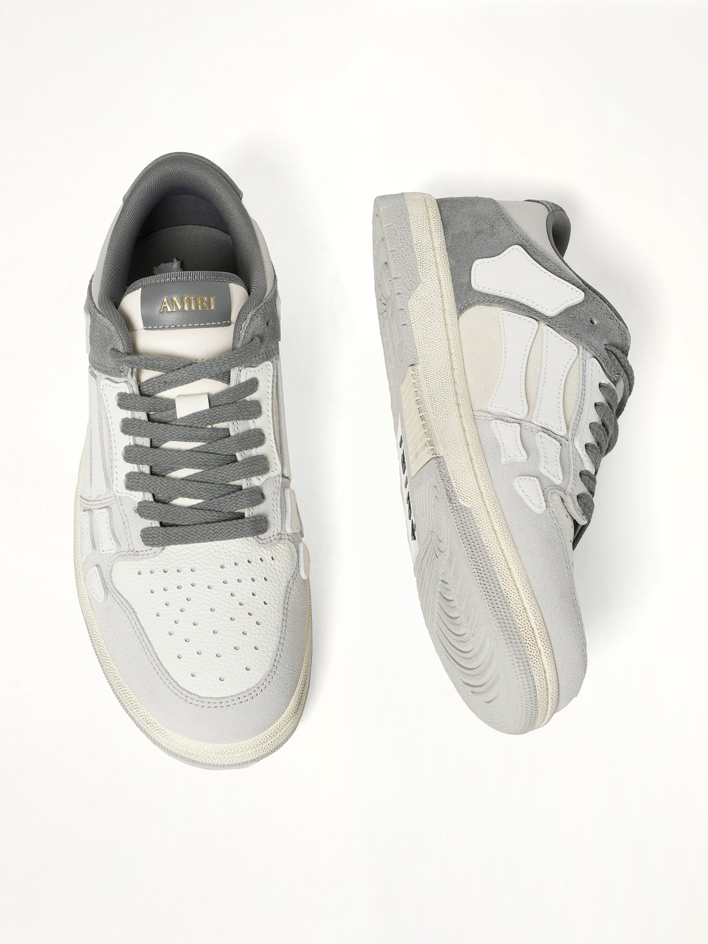 AMIRI Distressed Skeleton Low Top Sneaker (Grey)