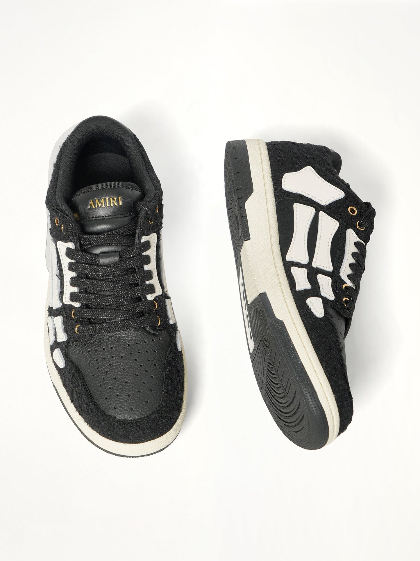 AMIRI Boucle Skeleton Low Top Sneaker (Black)