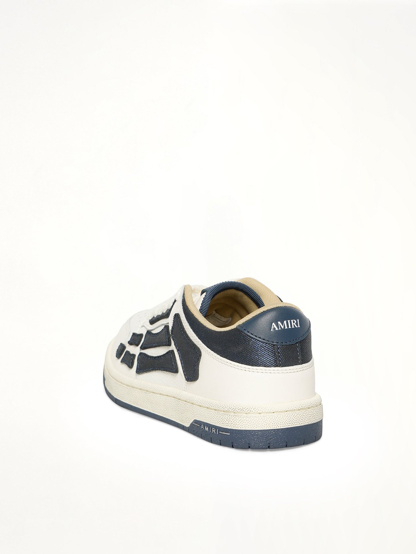 AMIRI Denim Skeleton Low Top Sneakers (Blue)