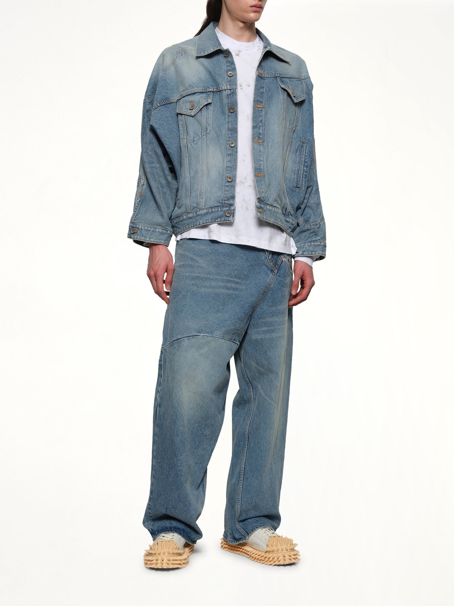 DOUBLET Distorted Cutting Denim Jacket (Indigo)