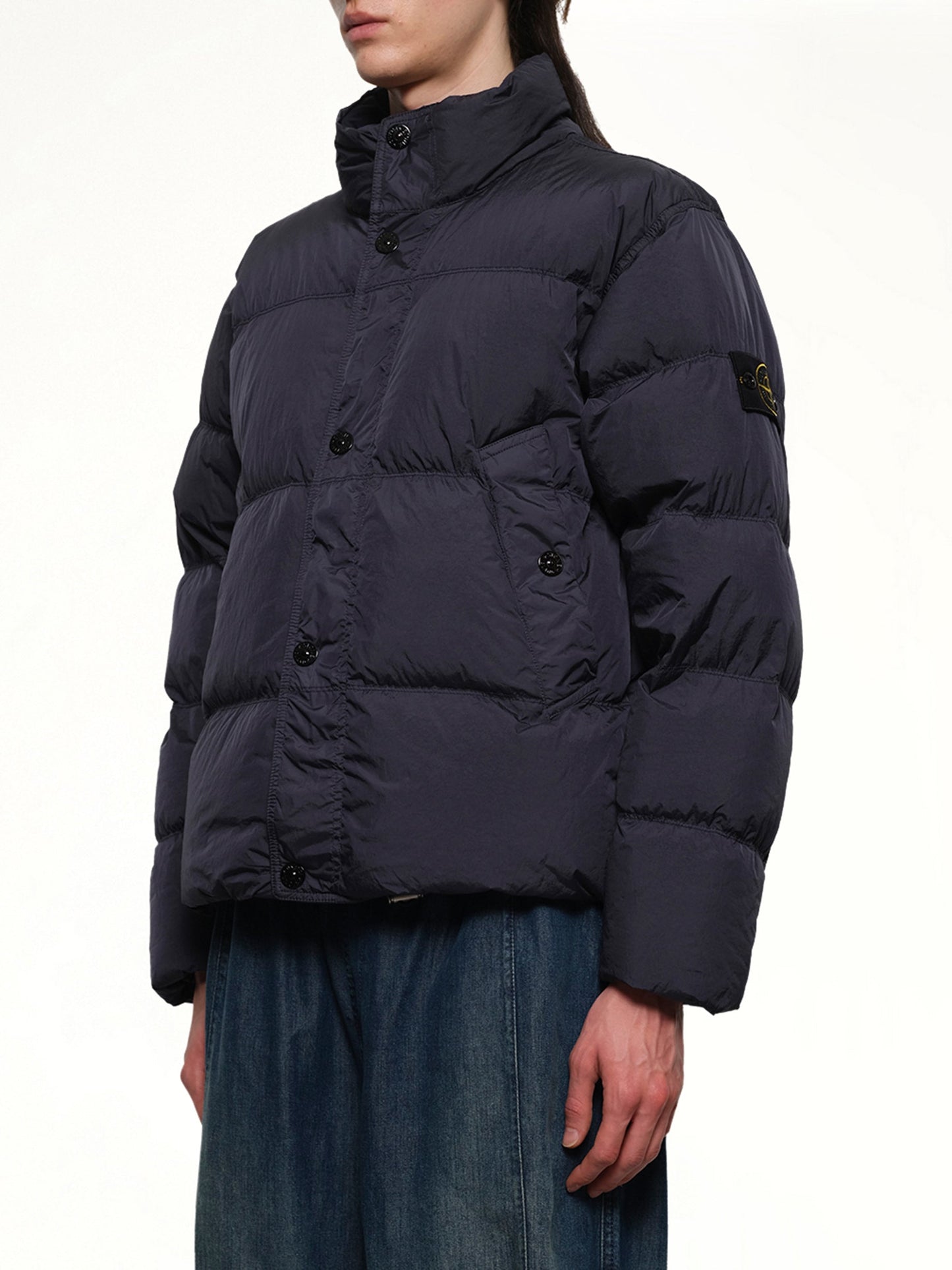 STONE ISLAND 410001 Garment Dyed Crinkle Nylon Down (Navy)