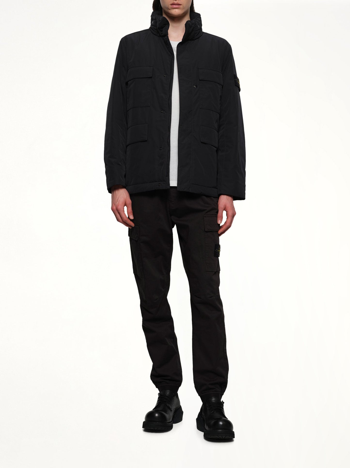 STONE ISLAND 410004 Micro Twill Field Jacket (Black)