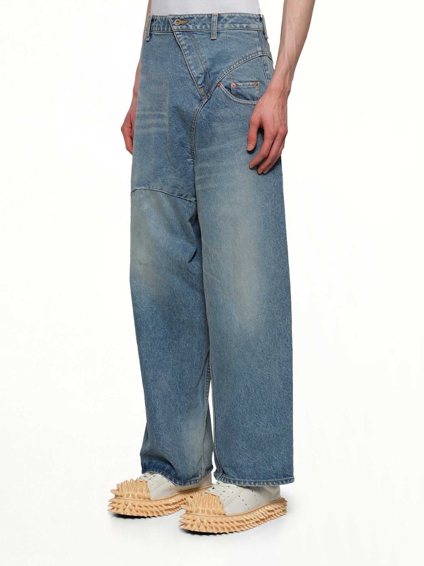 DOUBLET Distorted Cutting Denim Pants (Indigo)