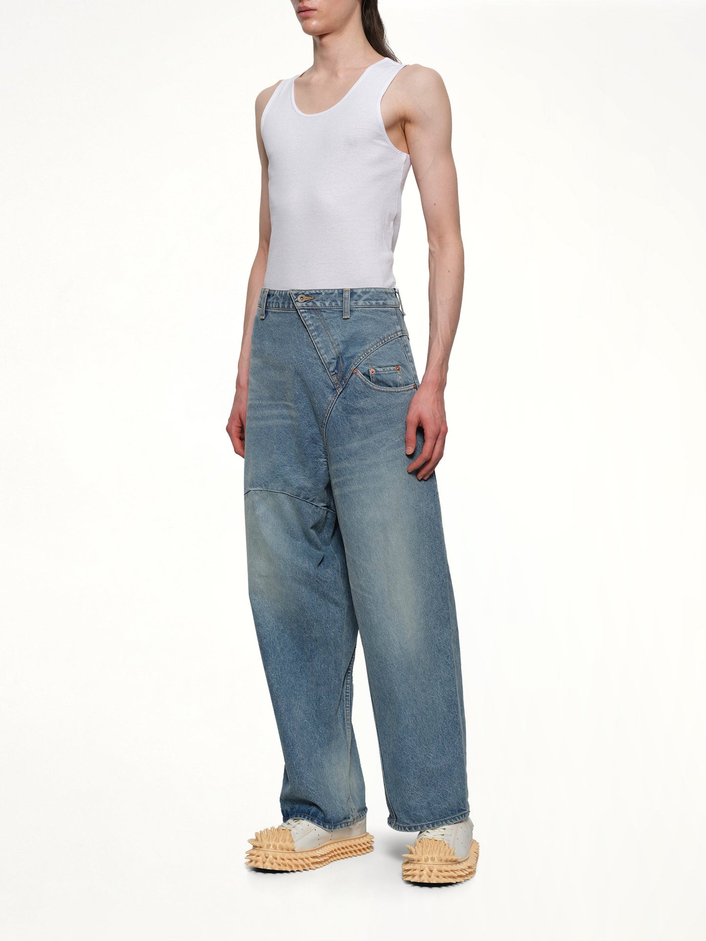 DOUBLET Distorted Cutting Denim Pants (Indigo)