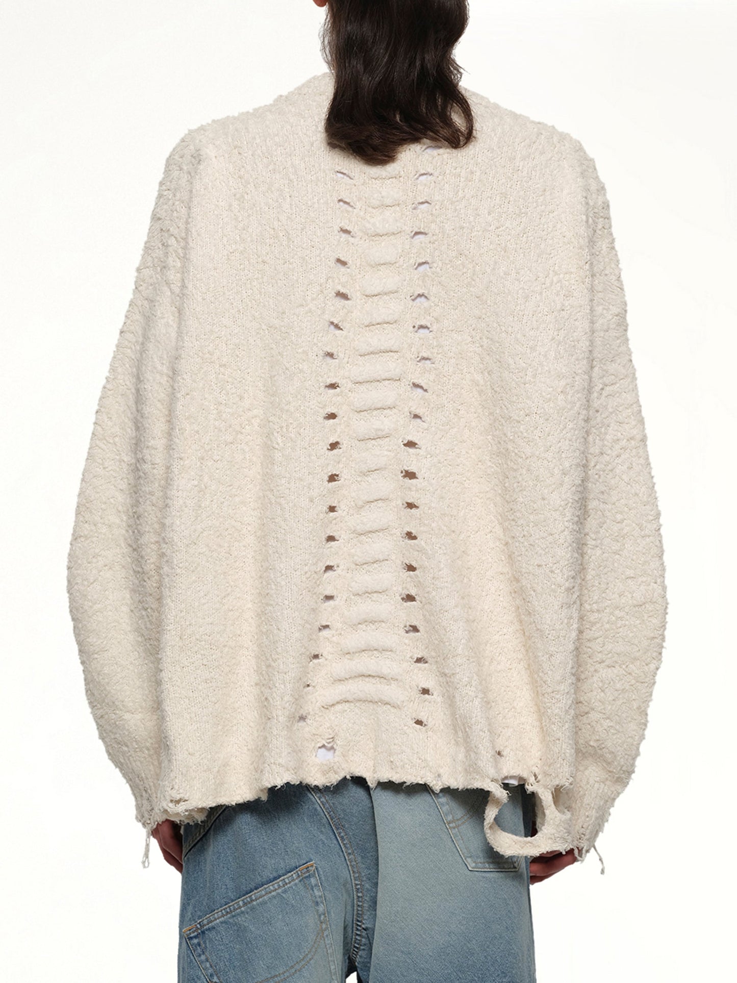 DOUBLET Backbone Knit Cardigan (Ivory)