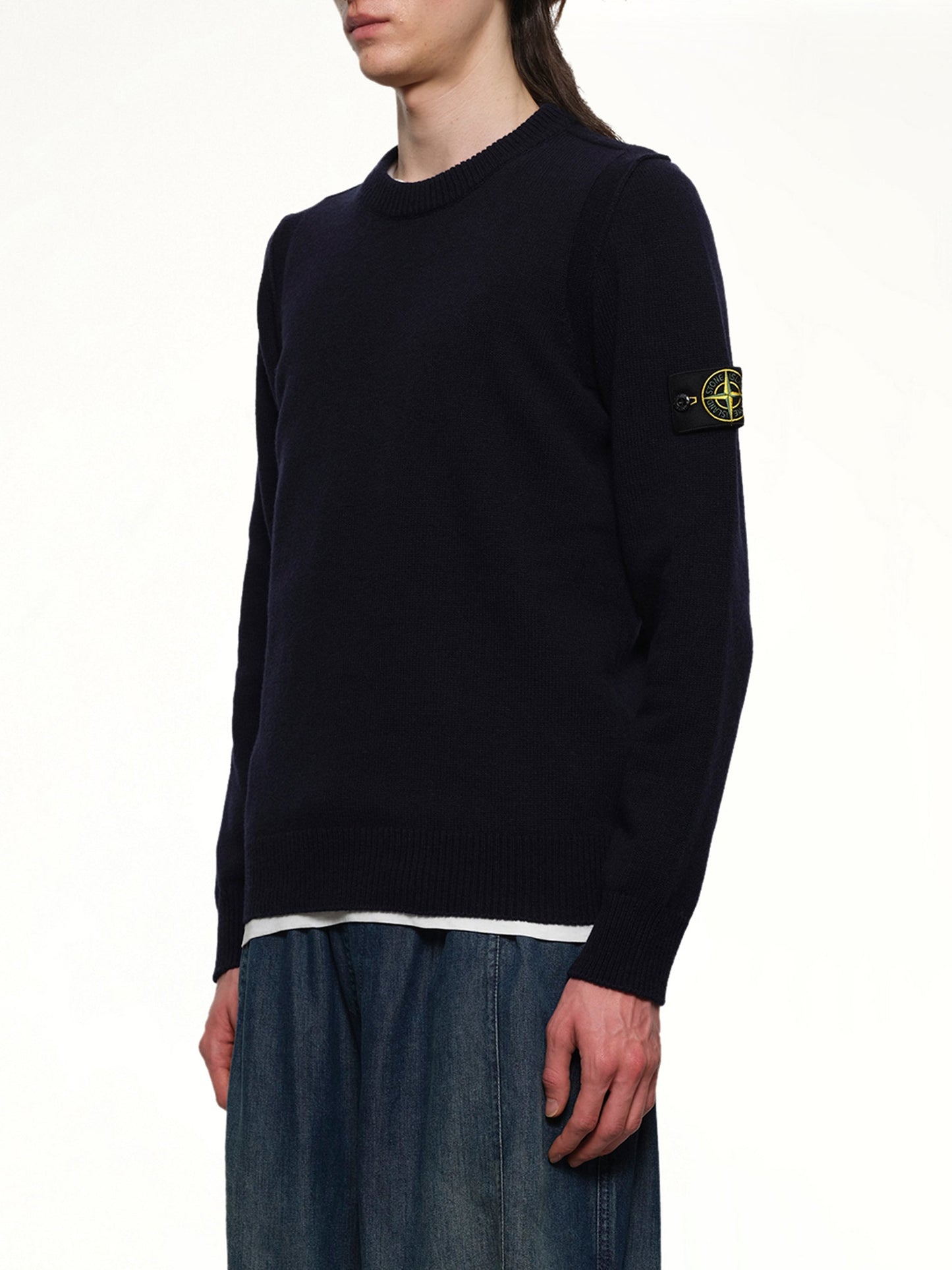 STONE ISLAND 510007 Crewneck Sweater (Navy)