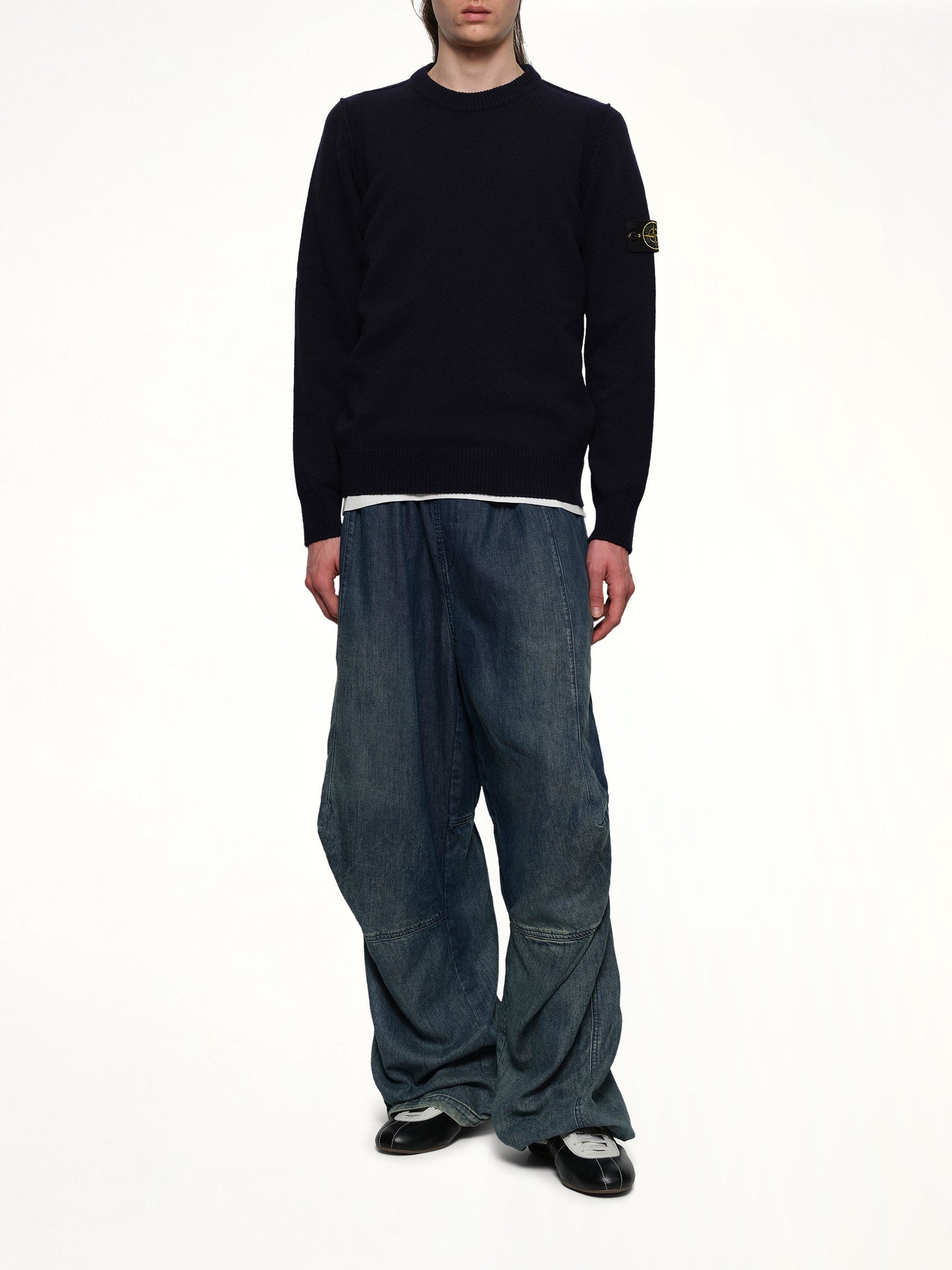 STONE ISLAND 510007 Crewneck Sweater (Navy)
