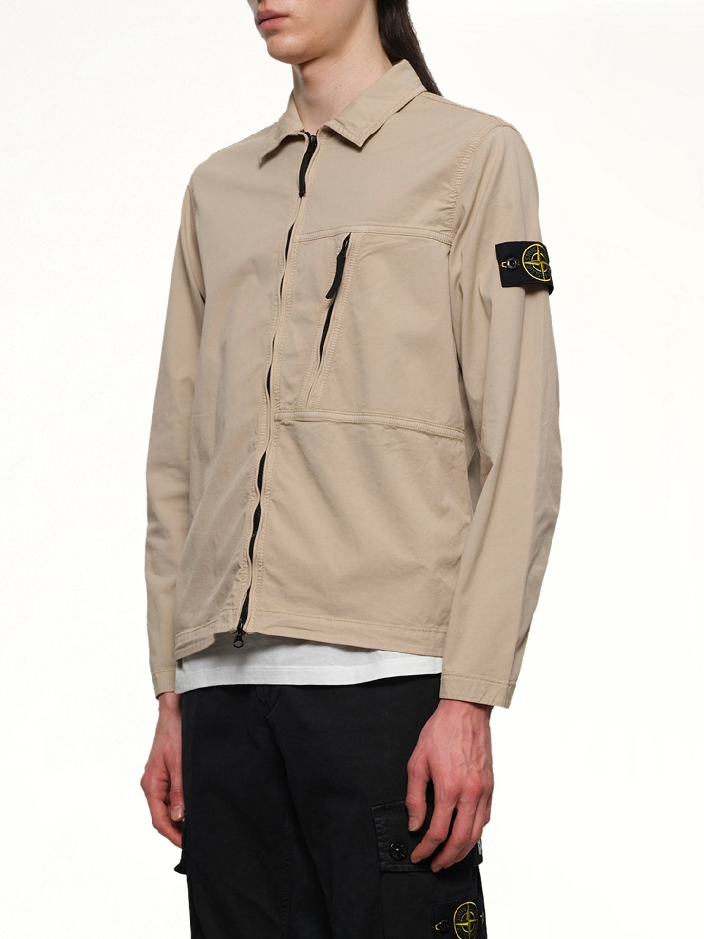 STONE ISLAND 120000 Supima Overshirt (Desert)