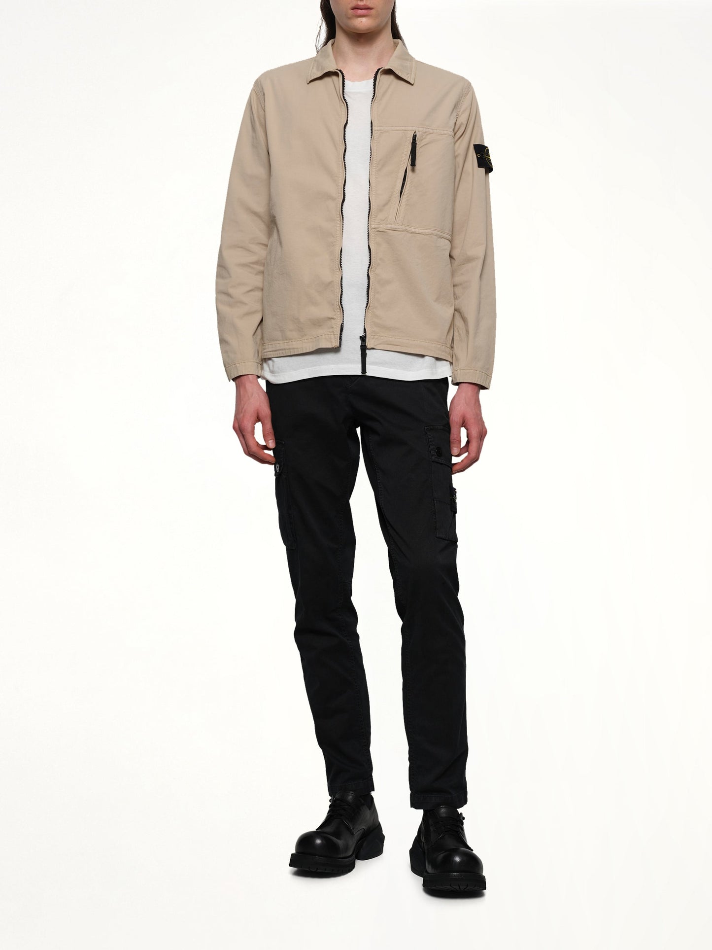 STONE ISLAND 120000 Supima Overshirt (Desert)