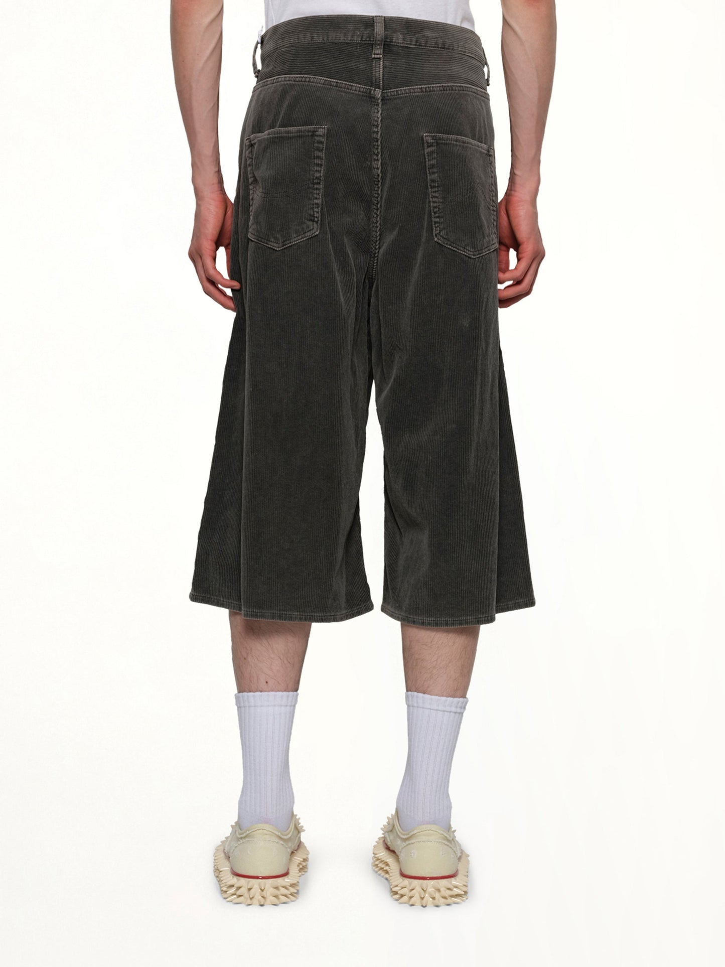 DOUBLET Bone Applique Corduroy Croppedpants (Grey)
