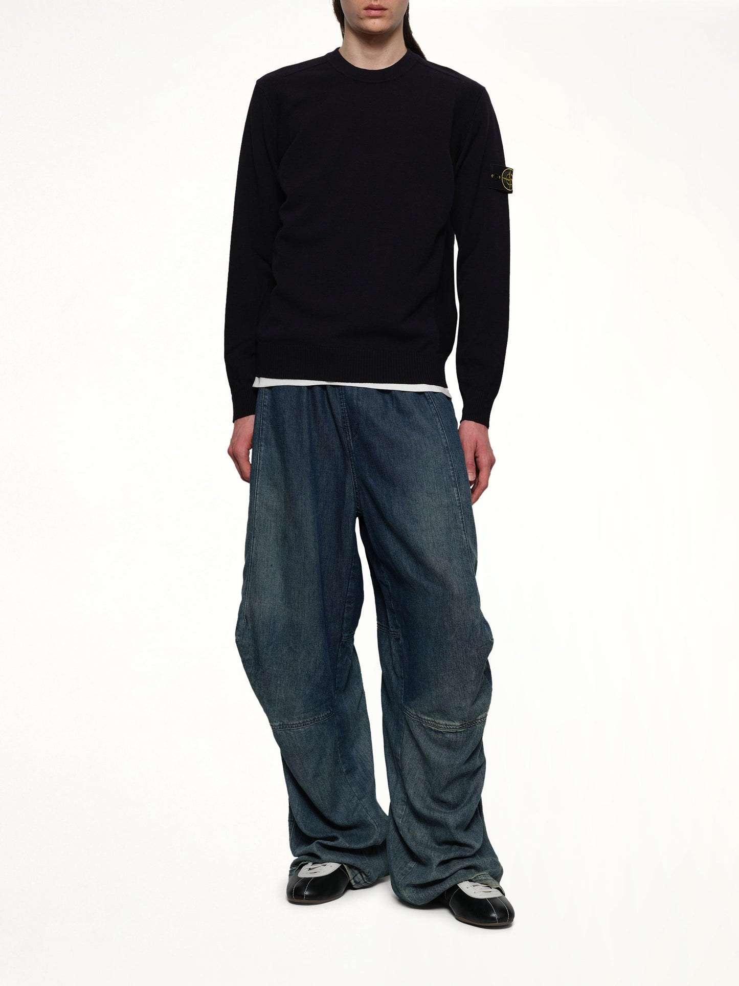 STONE ISLAND 5100001 Crewneck Sweatshirt (Navy)
