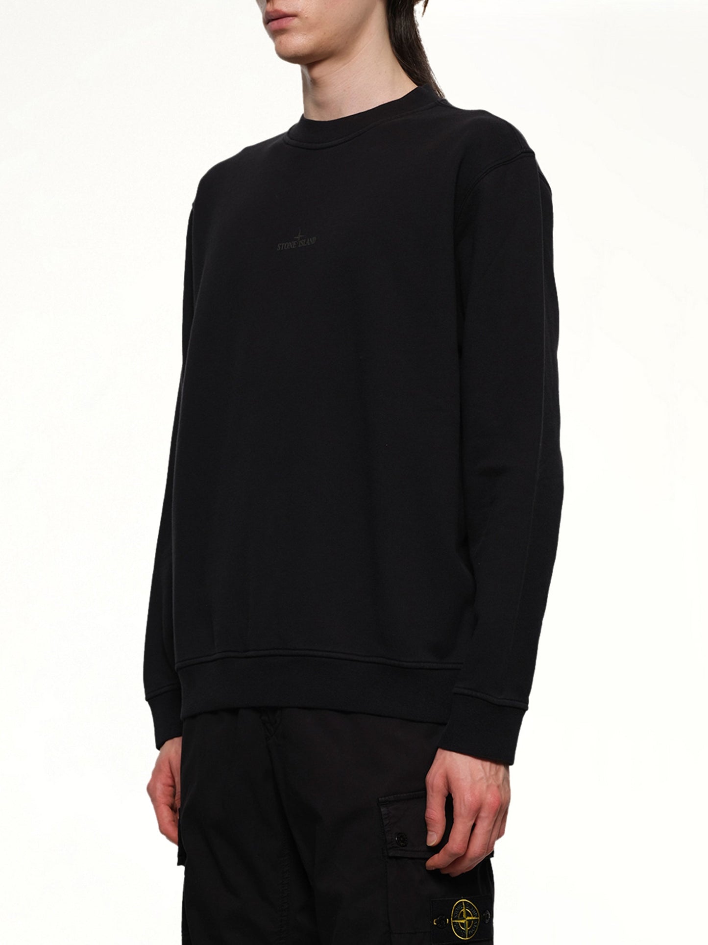 STONE ISLAND 610001 Industrial Four Sweatshirt (Black)