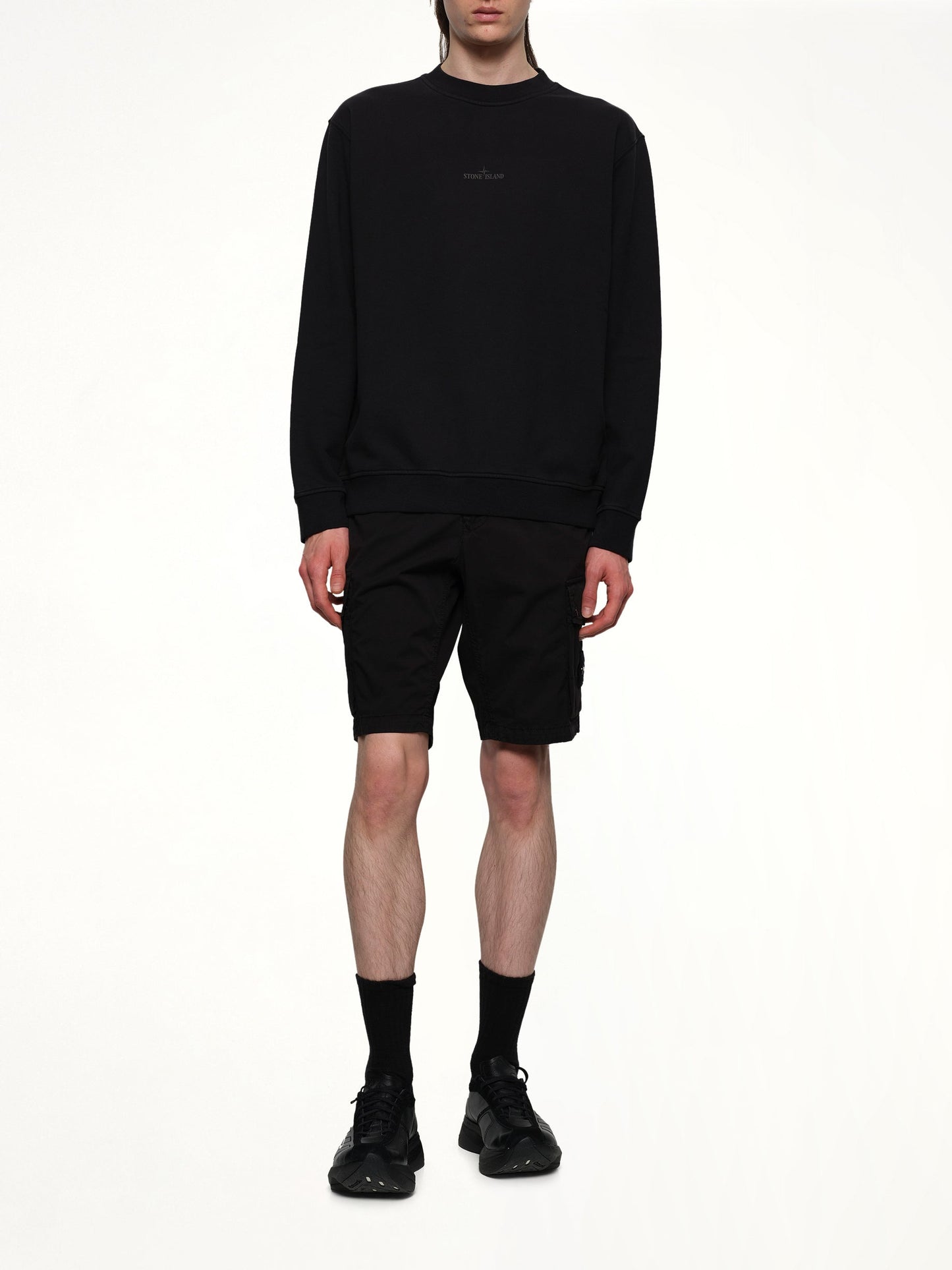 STONE ISLAND 610001 Industrial Four Sweatshirt (Black)