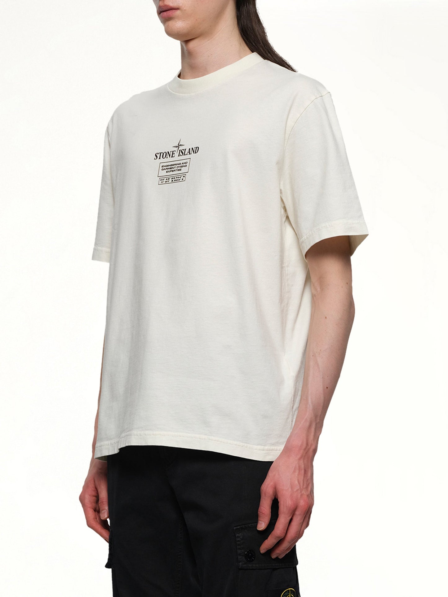 STONE ISLAND 210003 02 Industrial Logos S/S T-Shirt (Ivory)