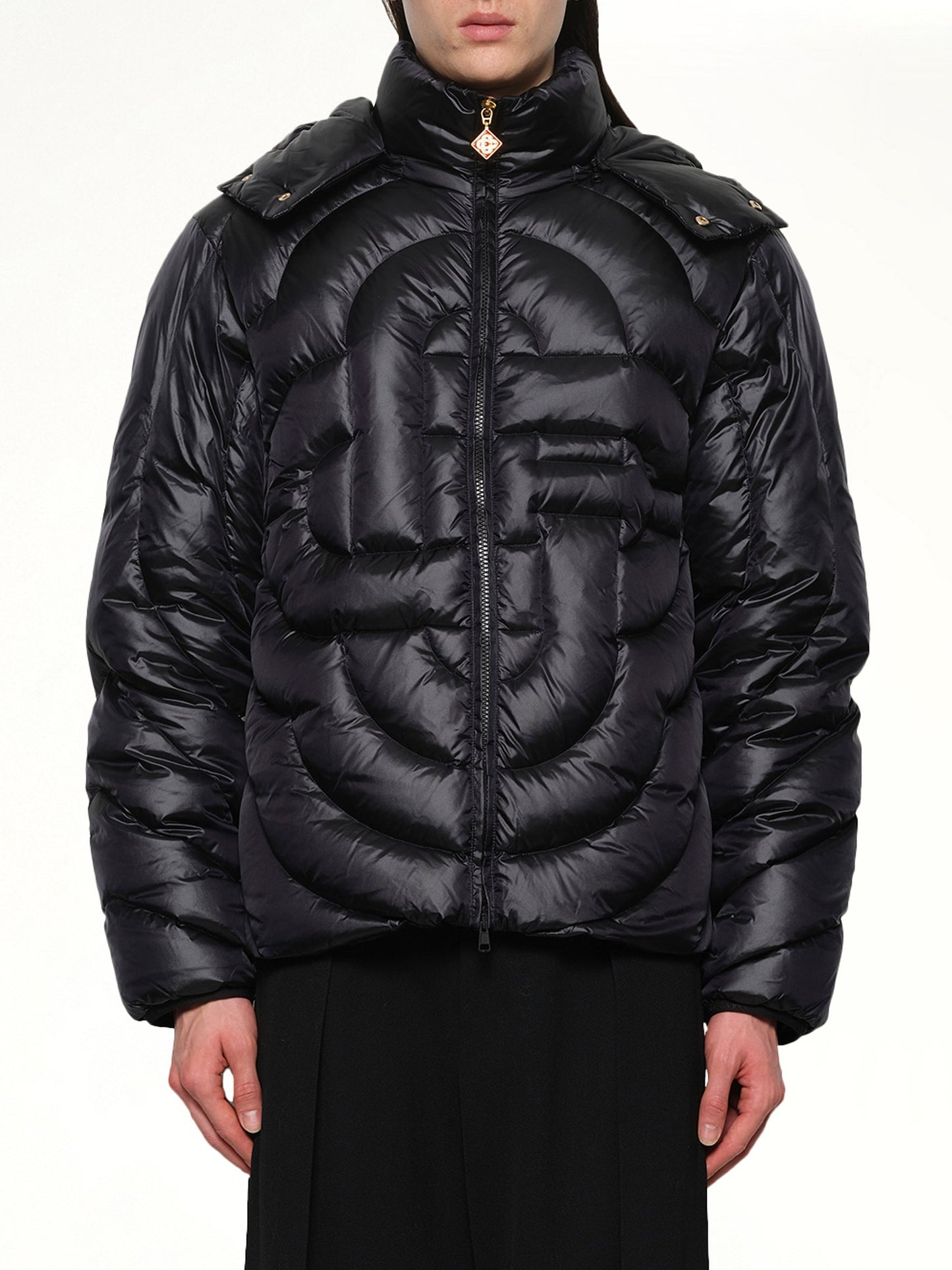 Image of Coats & Jackets. Productname: CASABLANCA CC Quilted Puffer Jacket in BLACK colour by brand - CASABLANCA