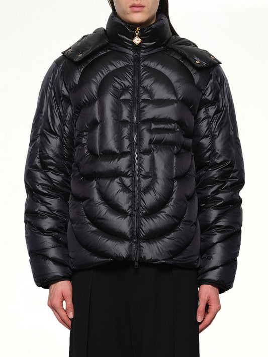 Image of Coats & Jackets. Productname: CASABLANCA CC Quilted Puffer Jacket in BLACK colour by brand - CASABLANCA