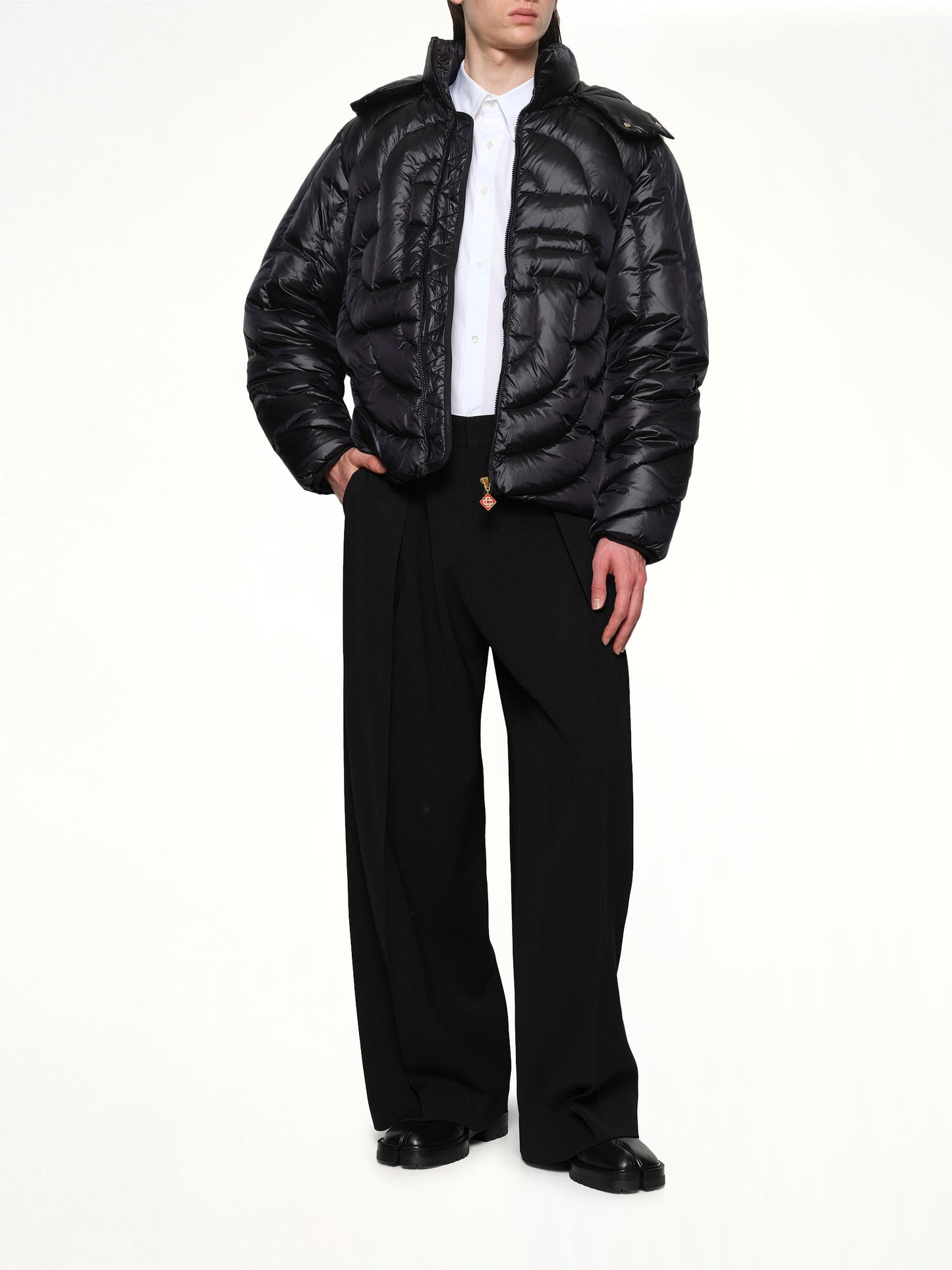 CASABLANCA CC Quilted Puffer Jacket (Black)